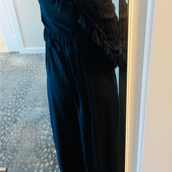 Zimmermann folly navy wide leg 100% silk pantsuit jumpsuit lined sz 1 NWOT - Picture 8 of 12